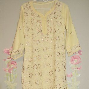 Pakistani Pure Chiffon Lucknow kurta